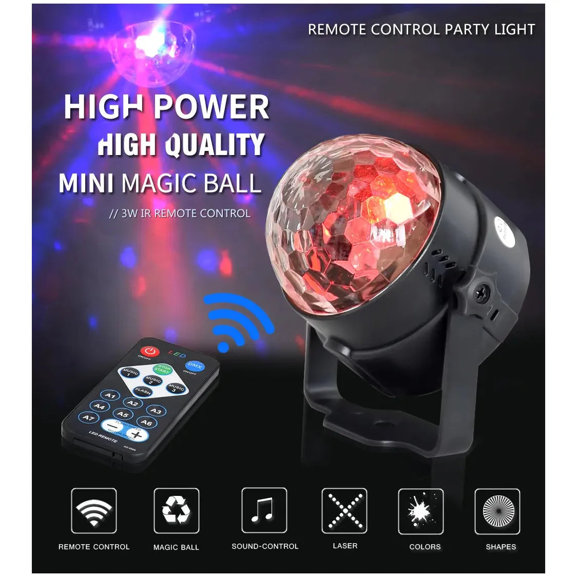 PartyGadget LED Disco Ball Lights - Cool Gadgets