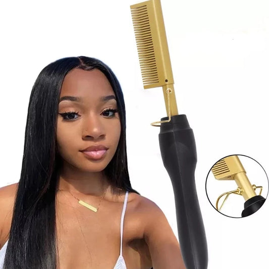 Electric Straightener and Curler Brush