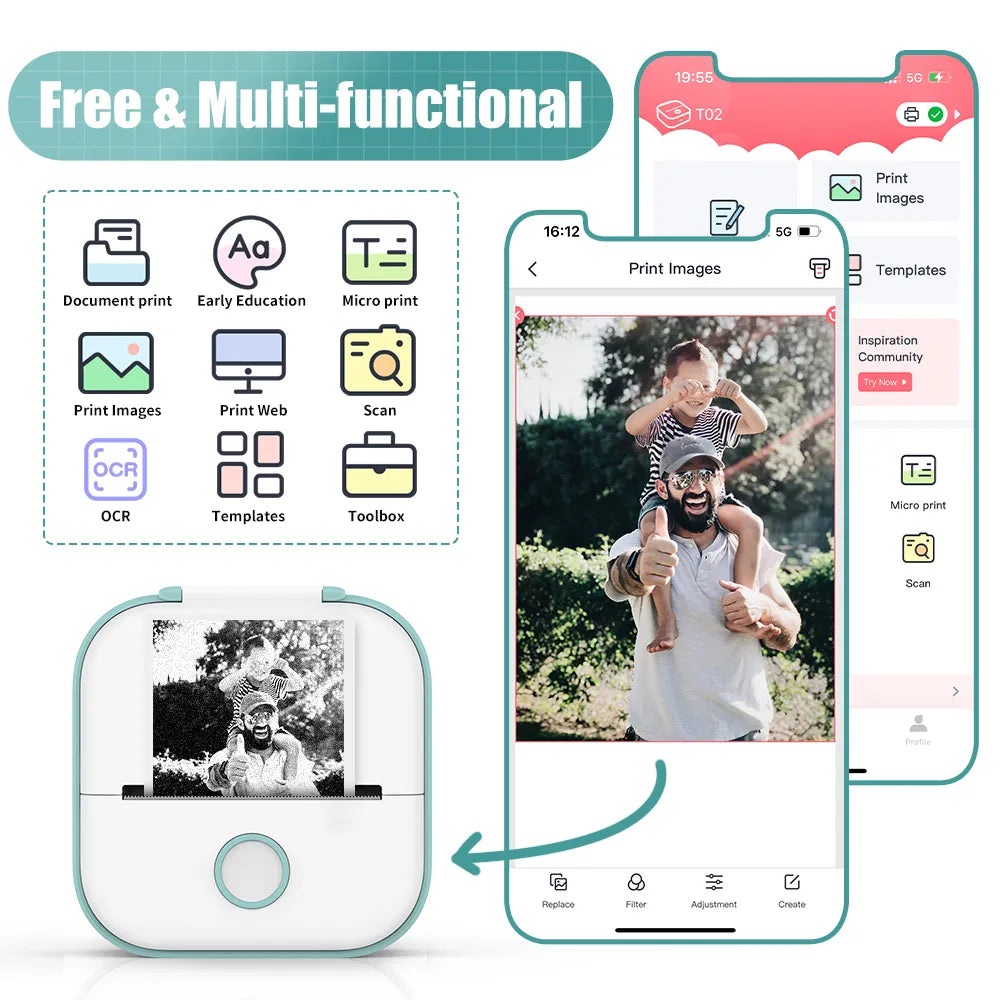 Phomemo T02 Mini Wireless Pocket Printer
