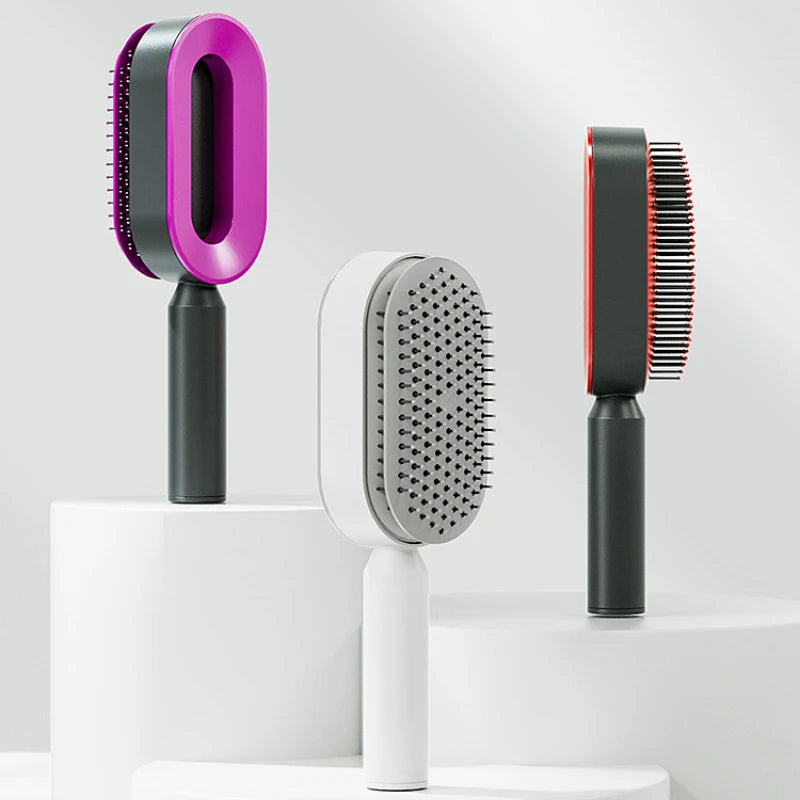 Self-Cleaning Hairbrush: Women's Massage Comb