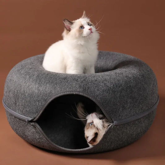 Donut Cat Bed & Tunnel Combo